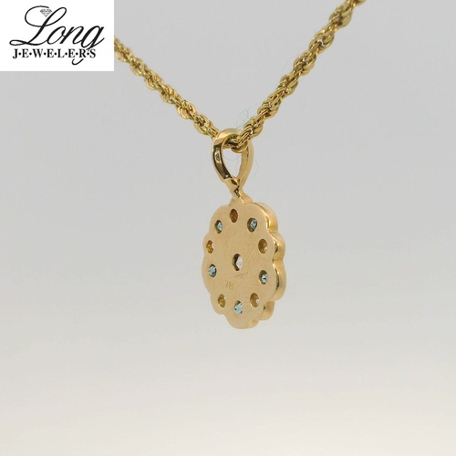 18K Yellow Gold 6 Diamond 5 Irrtd Necklace thumbnail 2