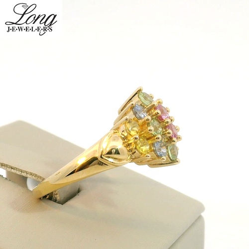 14K Gold Mixed Sapphires Ring thumbnail 3