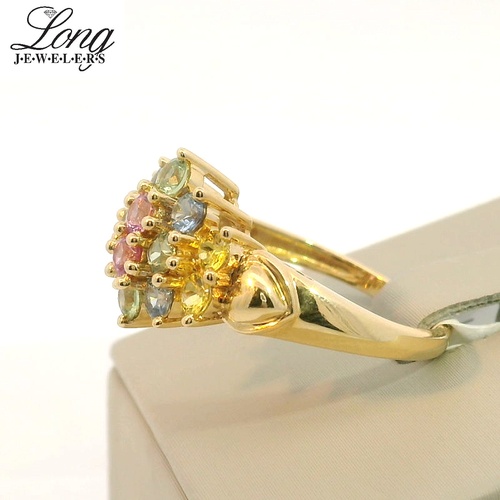 14K Gold Mixed Sapphires Ring thumbnail 4