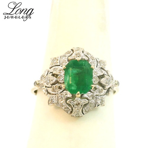 Emerald & Diamond Ring thumbnail 1