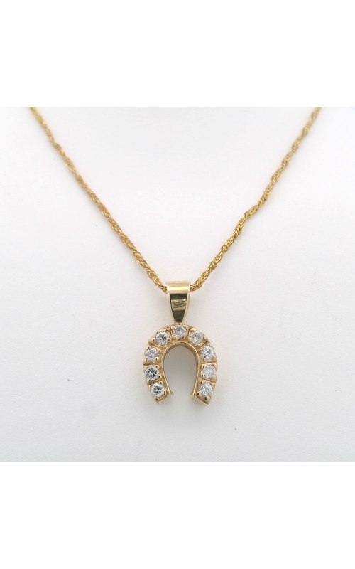 LDS 14K SI2I1/HK 4D=0.27 BLK EST HORSESHOE NK