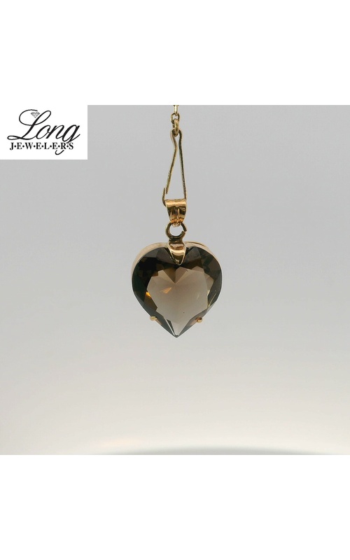 10K Gold Smokey Quartz Pendant