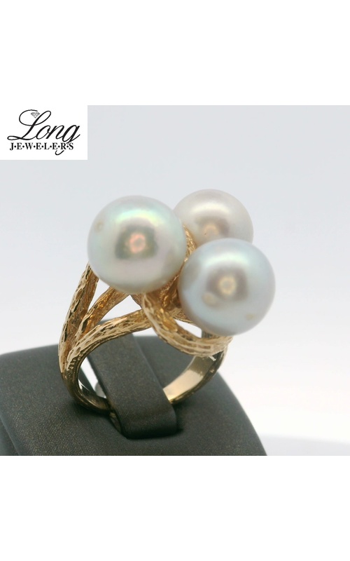 Triple Pearl Ring w 14K Gold