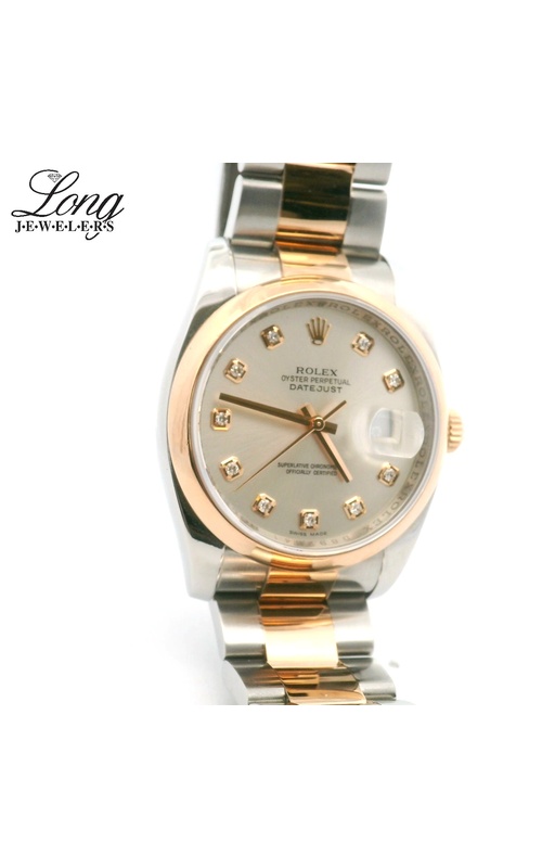 Pre-Owned Rolex Stainless Steel / Rose Gold Factory Dial #116201