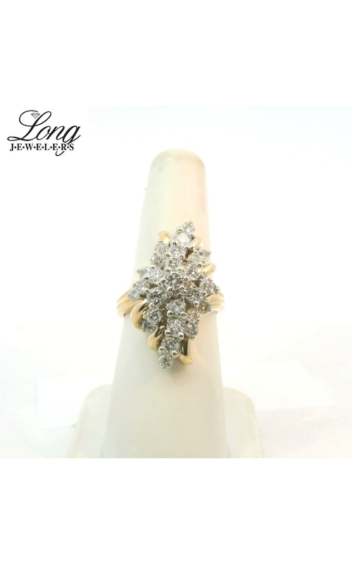 Stunning 14K White Gold Cocktail Ring for Dazzling Occasions