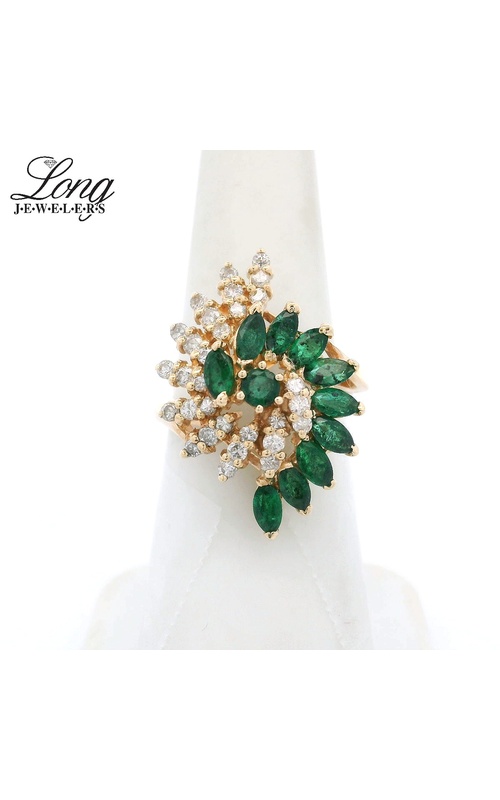 Stunning 14K White & Yellow Gold Cocktail Ring for Dazzling Style