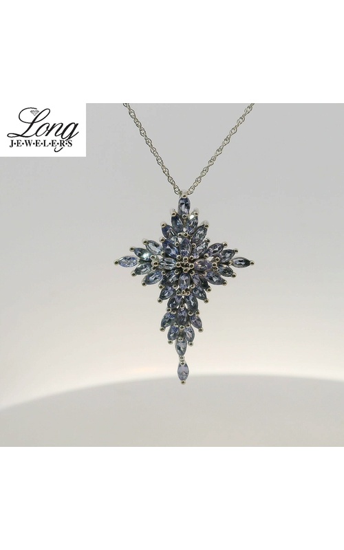 Tanzanite Cross Necklace