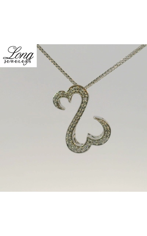 14K White Gold Swan Necklace