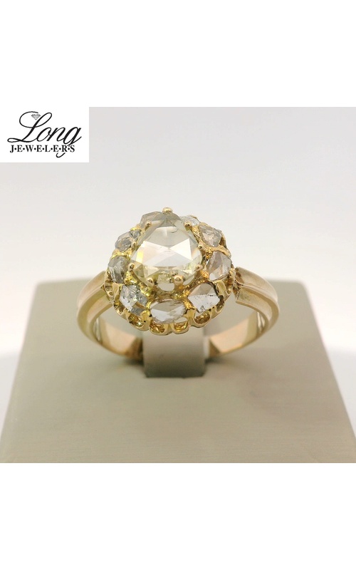 14K Yellow Gold Ring w/ Rose Cut Diamonds