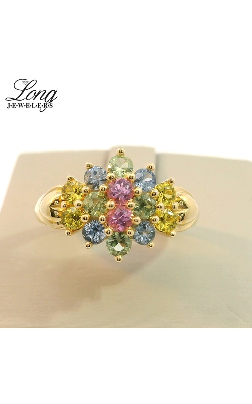 14K Gold Mixed Sapphires Ring