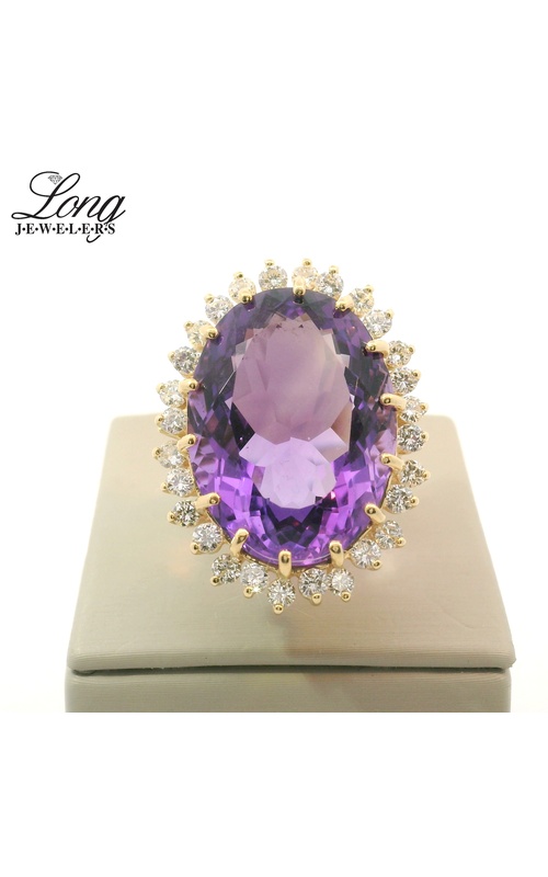 LDS 14K SI2/IK 28D=1.40CT BLK EST AMETHYST RING