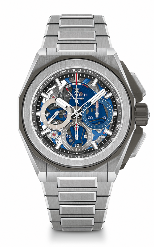 Zenith Defy Extreme Titanium 45 Blue And Silver Skeleton Dial Titanium Strap