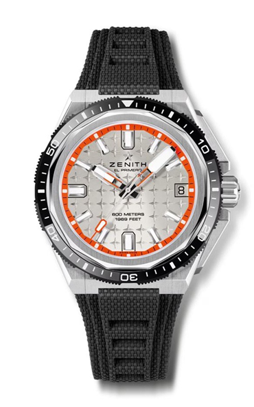 Zenith Defy Titanium 42.5 Silver Dial Rubber Strap