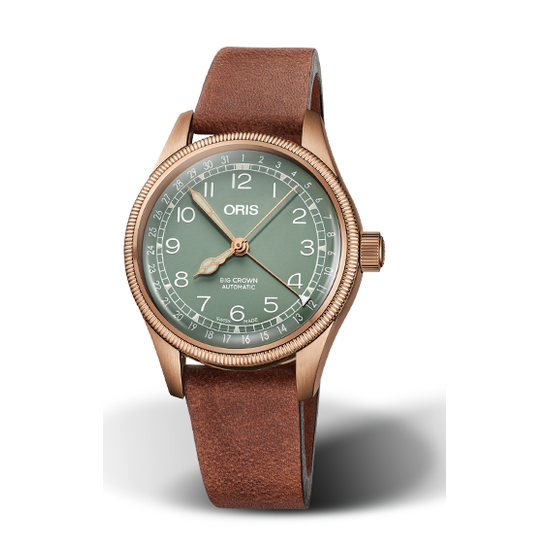 じゅんさくら★ブラジル産グリーンクオーツ★オーダー Oris Aviation Big Crown Pointer Date Watch 01 754 7741 4064-07 5 20 64