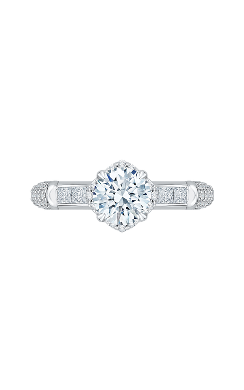 Shah Luxury Carizza Engagement Ring CA0157EQK-37W (Center Not Included)