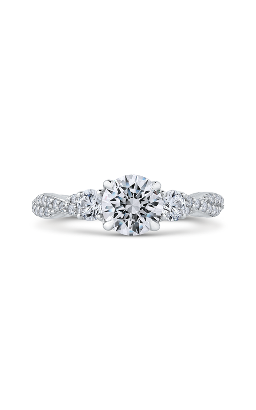 Shah Luxury Carizza Engagement Ring CA0246EQK-37W-1.00 (Center Not Included)