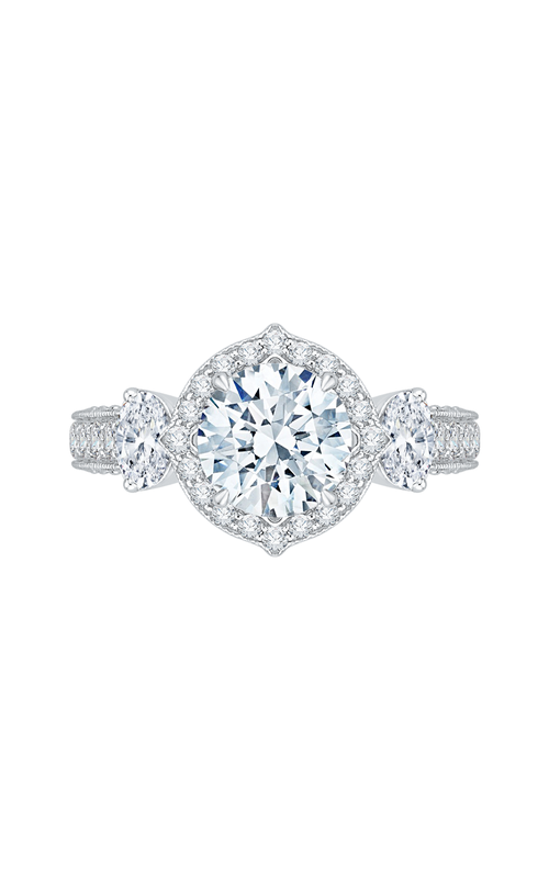 Shah Luxury Carizza Boutique Engagement Ring QR0053K-40W (Center Not Included)