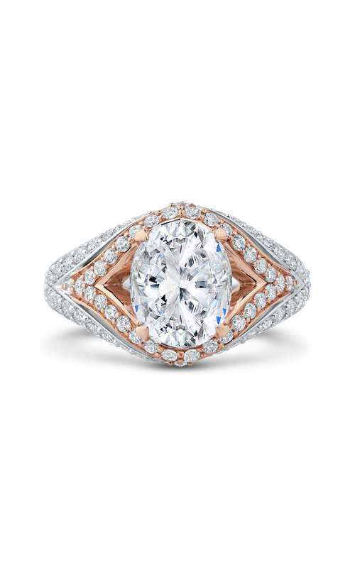 Shah Luxury Carizza Boutique Engagement Ring QRO0066EQK-40WP-3.00 (Center Not Included)