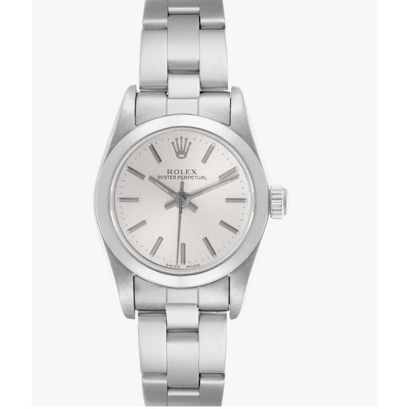 Rolex Ladies Oyster Perpetual 26mm Silver Watch With Original Box!! Rolex Oyster Perpetual 26mm 176200 Silver Dial Automatic  main image 3