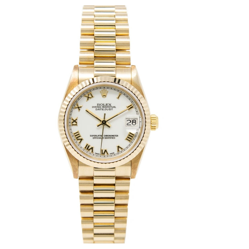 Oyster Perpetual Rolex Datejust, 31mm case size, 18 karat Yellow 