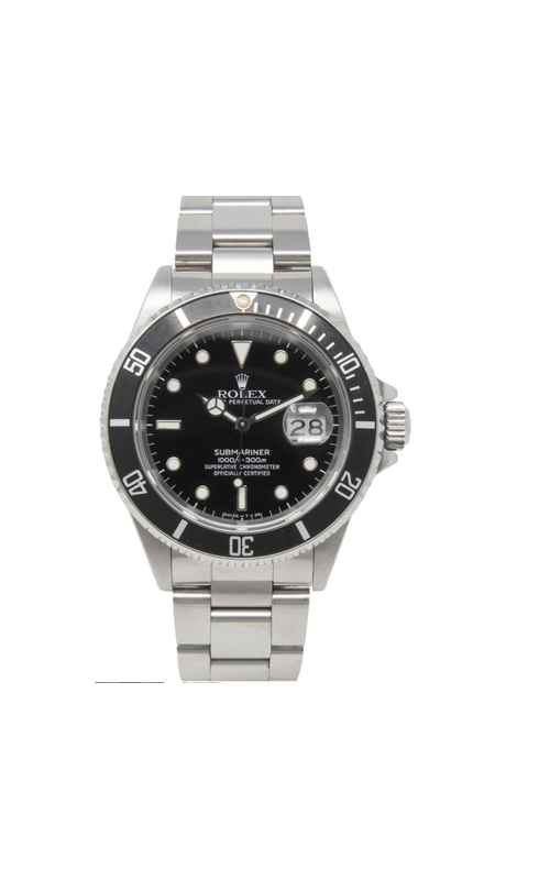 Oyster Perpetual Rolex Submariner Stainless Steel, 40mm case size, Oyster Bracelet, Black Insert Bezel, Black Dial, Original Rolex Box Model #16610