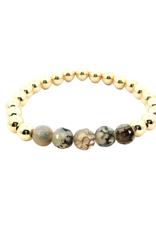 Gold Filled and Agate Bead and Gemstone Bracelet