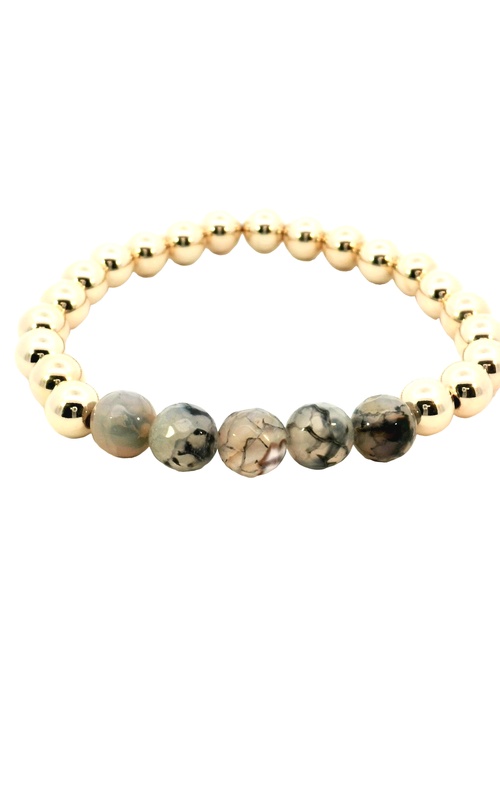 14K Gold Filled Bead and Gemstone Bracelet