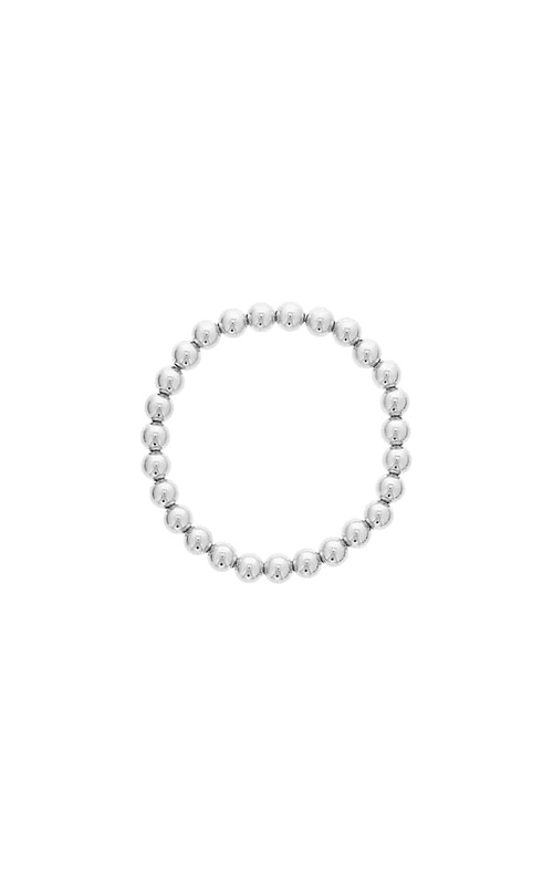 Sterling Silver Beaded and Stretch Bracelet