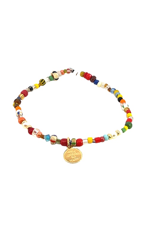 Gold Filled Beaded and Charm Bracelet