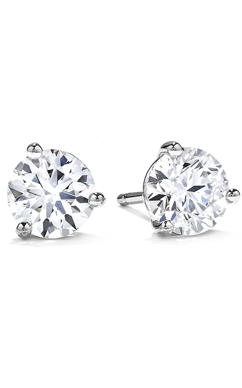 18k White Gold Stud and Diamond Earrings