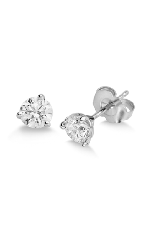 18k White Gold Stud and Diamond Earrings