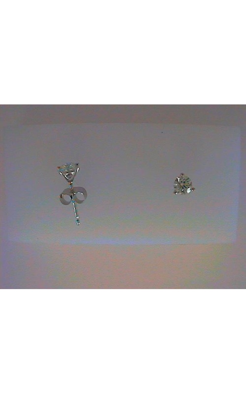 18k White Gold Stud and Diamond Earrings