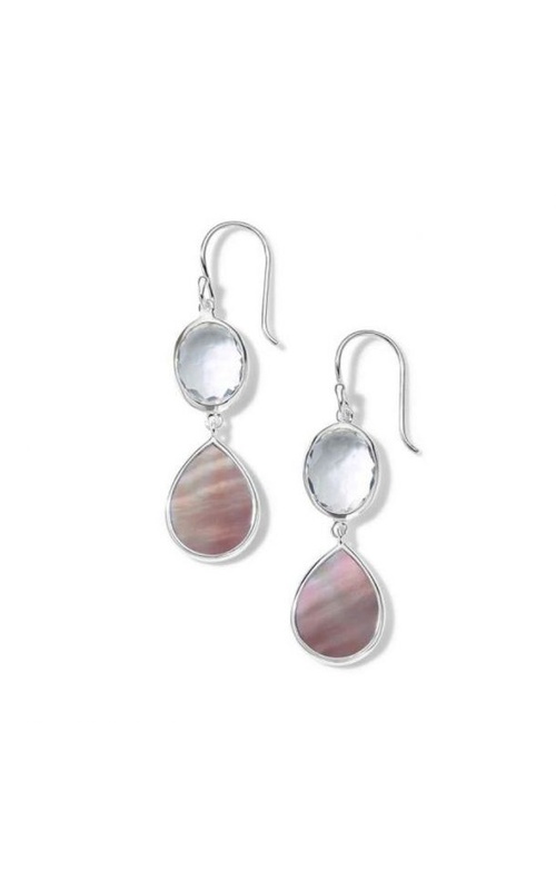 Rock Crystal, Sterling Silver and Shell Drop Earrings