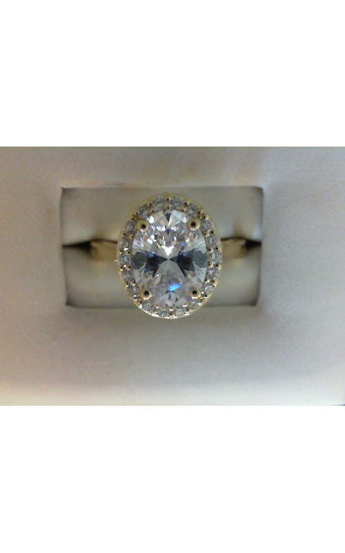 18K Yellow Gold Halo Engagement Ring