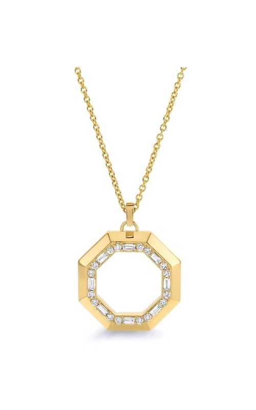 14K Yellow Gold Diamond and Pendant Necklace