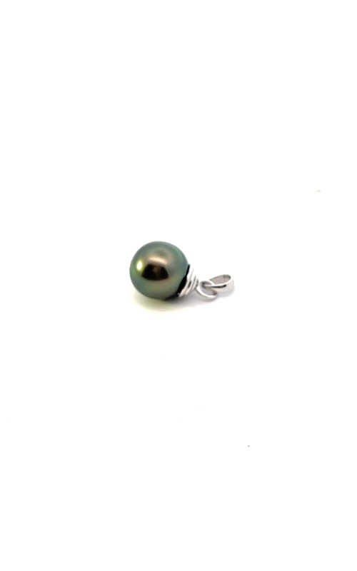 14K White Gold Pearl and Pendant Necklace