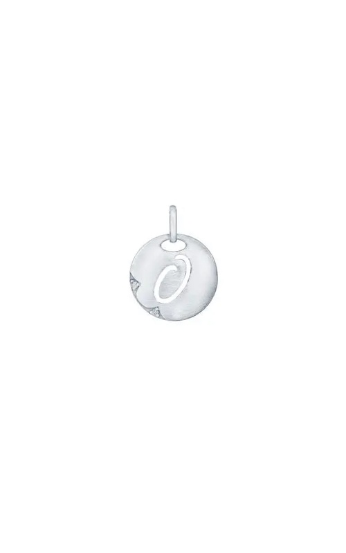 Sterling Silver (925) Initial, Diamond and Pendant Necklace
