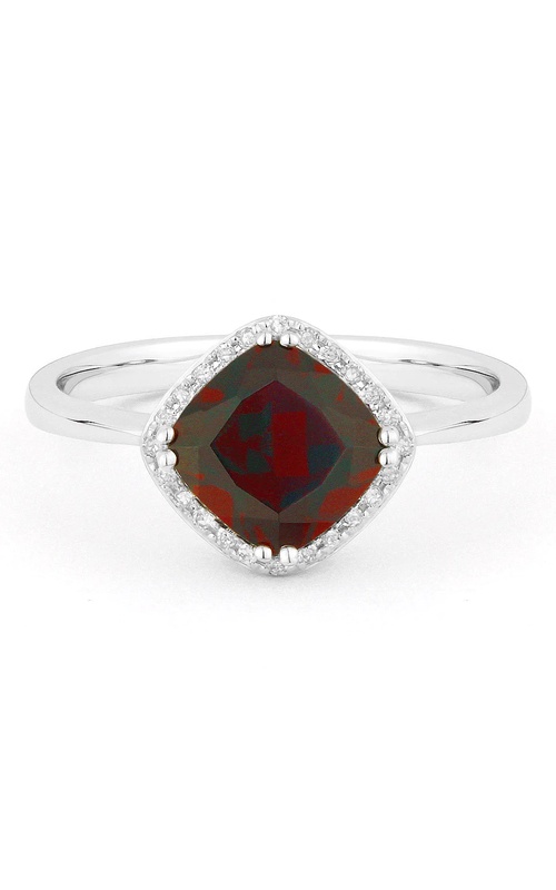 14K White Gold Lab Grown and Halo Ring
