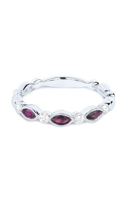 14K White Gold Gemstone Ring
