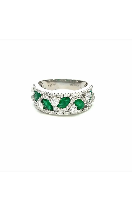 14K White Gold Gemstone Ring