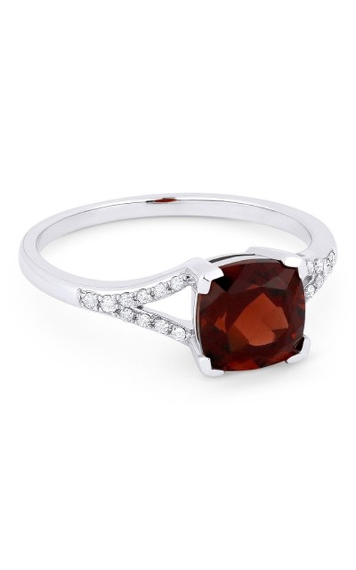 14K White Gold Gemstone Ring