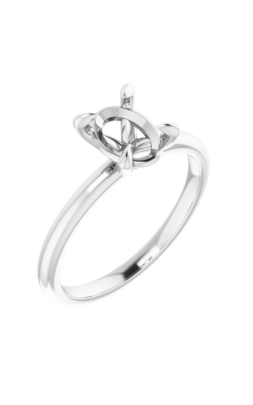 14K White Gold Solitaire Ring