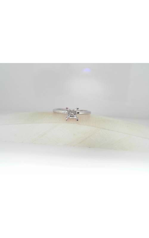 14K White Gold Solitaire and Princess Ring