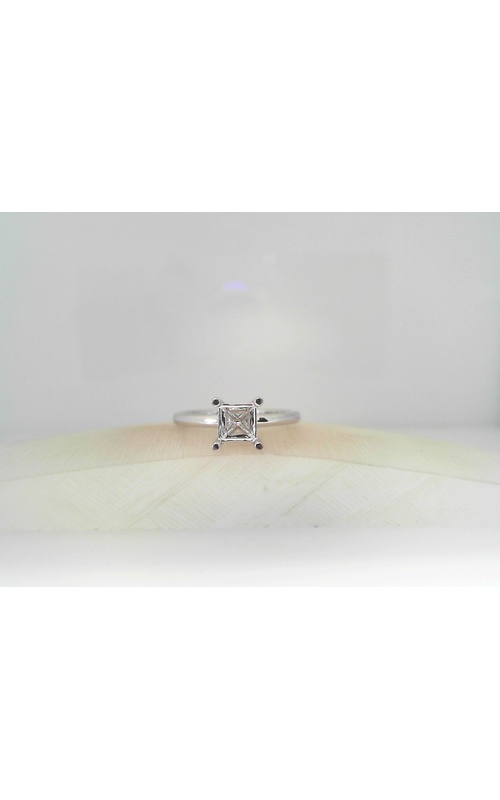 14K White Gold Solitaire Ring
