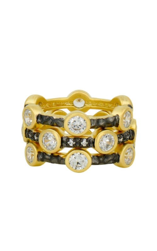14K Yellow Gold and Sterling Silver (925) Stackable Ring