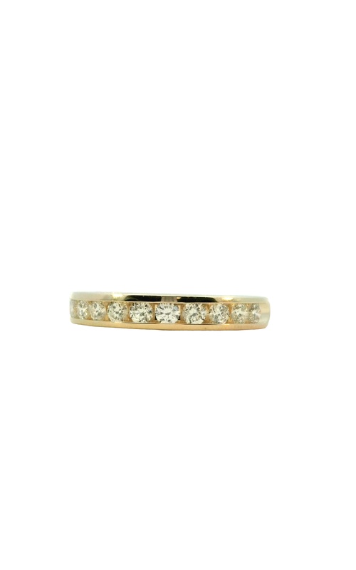 14K Yellow Gold Channel Ladies Wedding Band