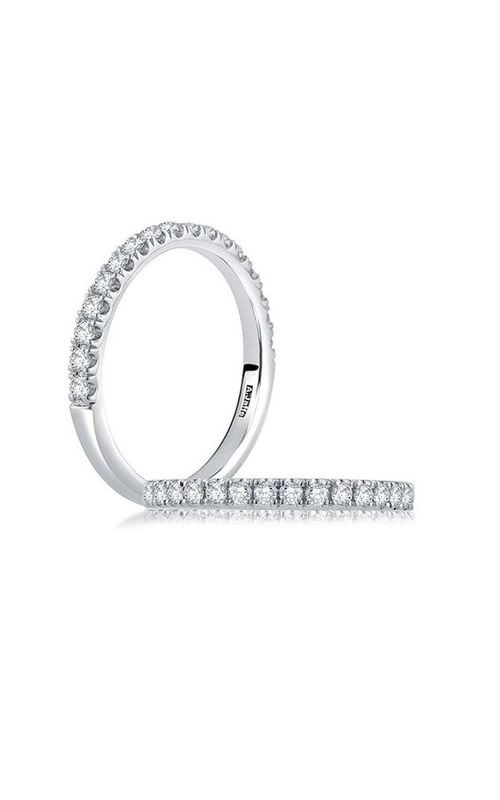 14K White Gold Prong Ladies Wedding Band