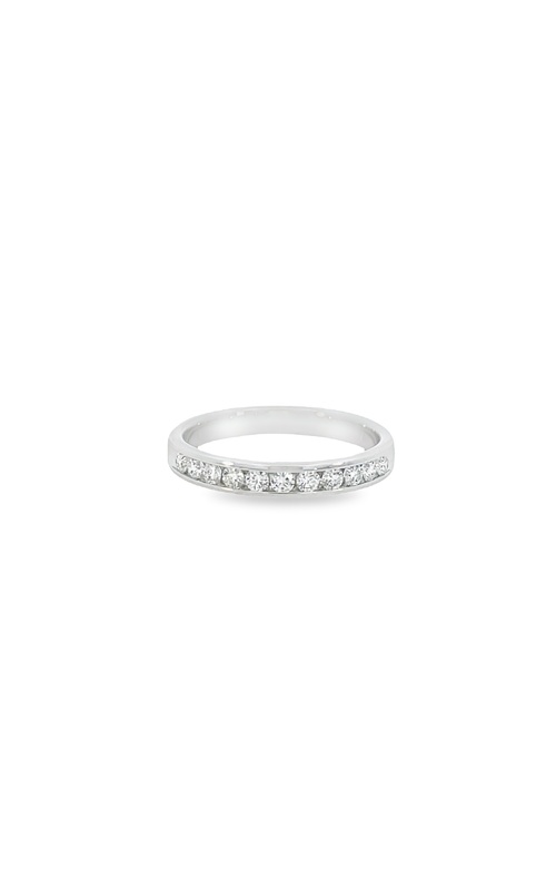 14K White Gold Channel Ladies Wedding Band