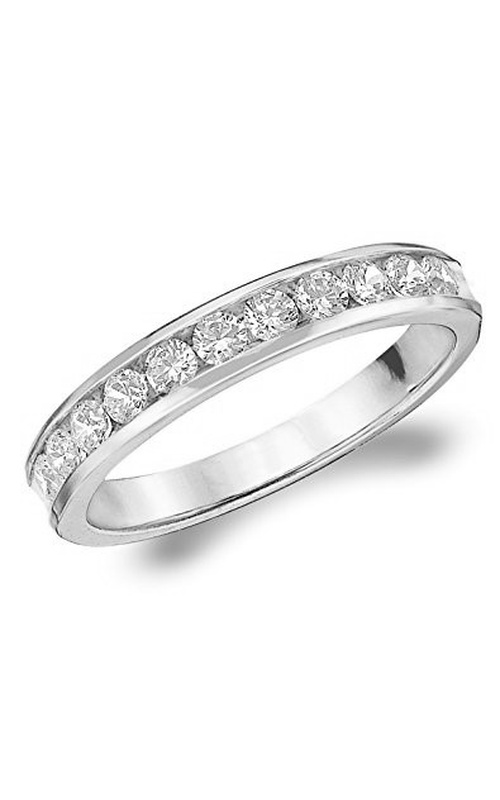 14K White Gold Channel Ladies Wedding Band
