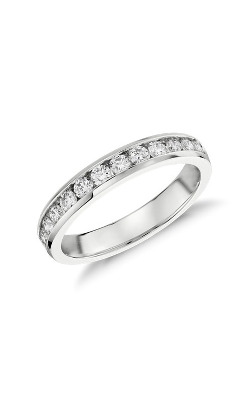 14K White Gold Channel Ladies Wedding Band